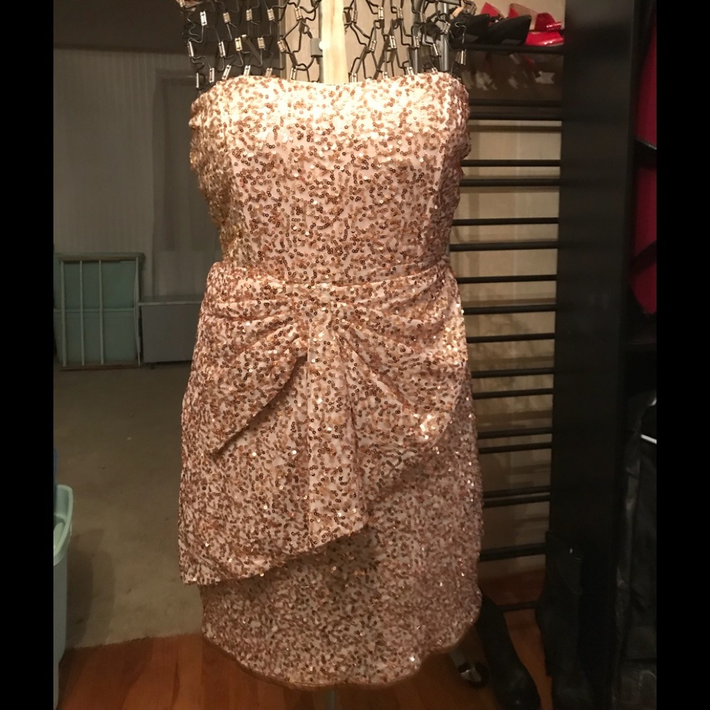 Gold sequin dress